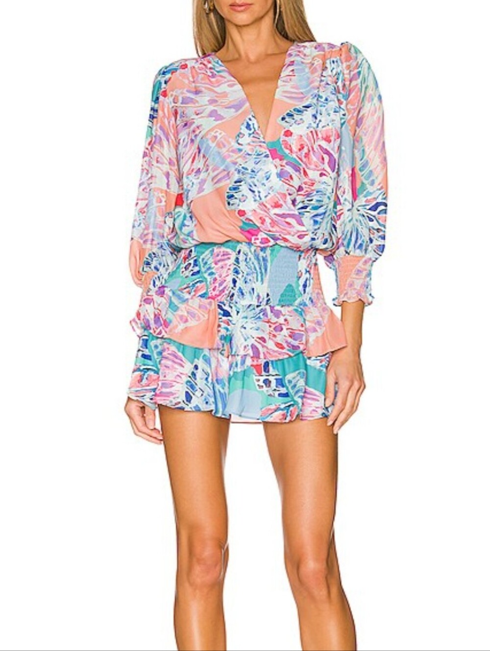 AMANDA UPRICHARD ARBER MINI DRESS IN PAPILLON